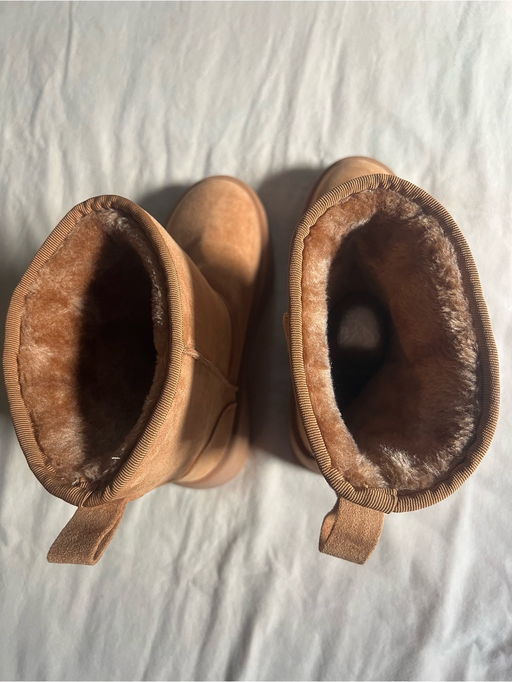 Women's Suede Platform Winter Boots in Chestnut Brown - Picture 5 of 7